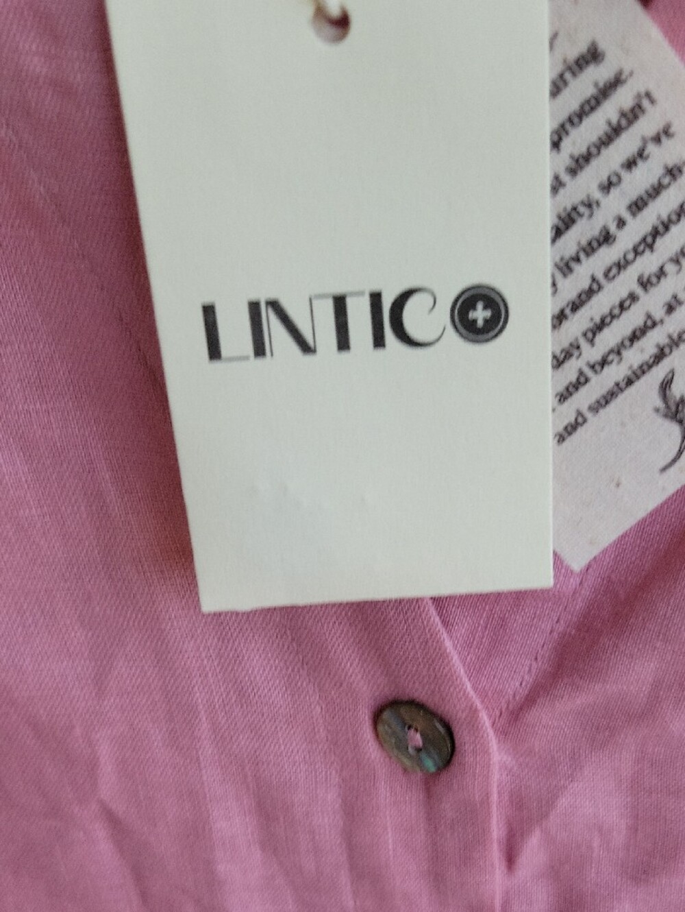 Linen Midi Dress in Dusty Pink - LINTICO - Picture 8 of 10
